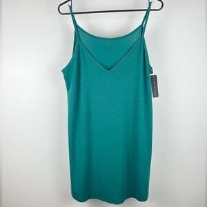 NWT Zenana Women’s Round Neck Tank Top Dark Teal Green Sleeveless Cami Size XL